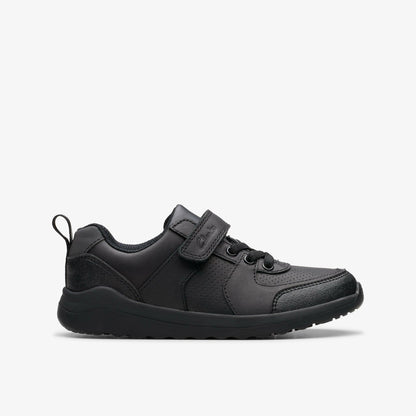 Clarks Daze Bright Kid Black Leather