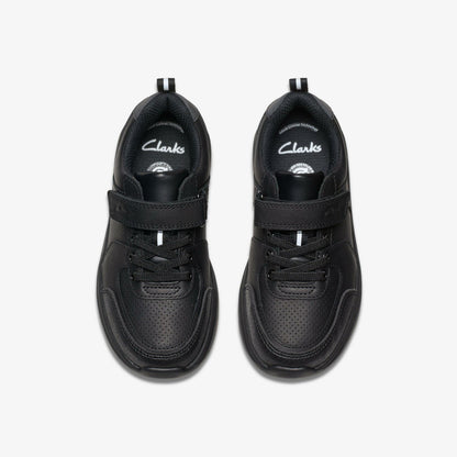 Clarks Daze Bright Kid Black Leather