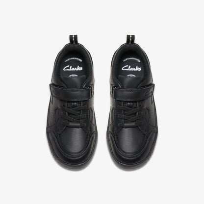 Clarks Oslo Flare Kid Black Leather