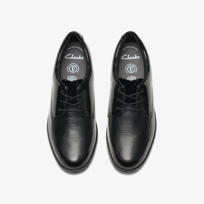 Clarks Aubrie Dress Youth Black Patent