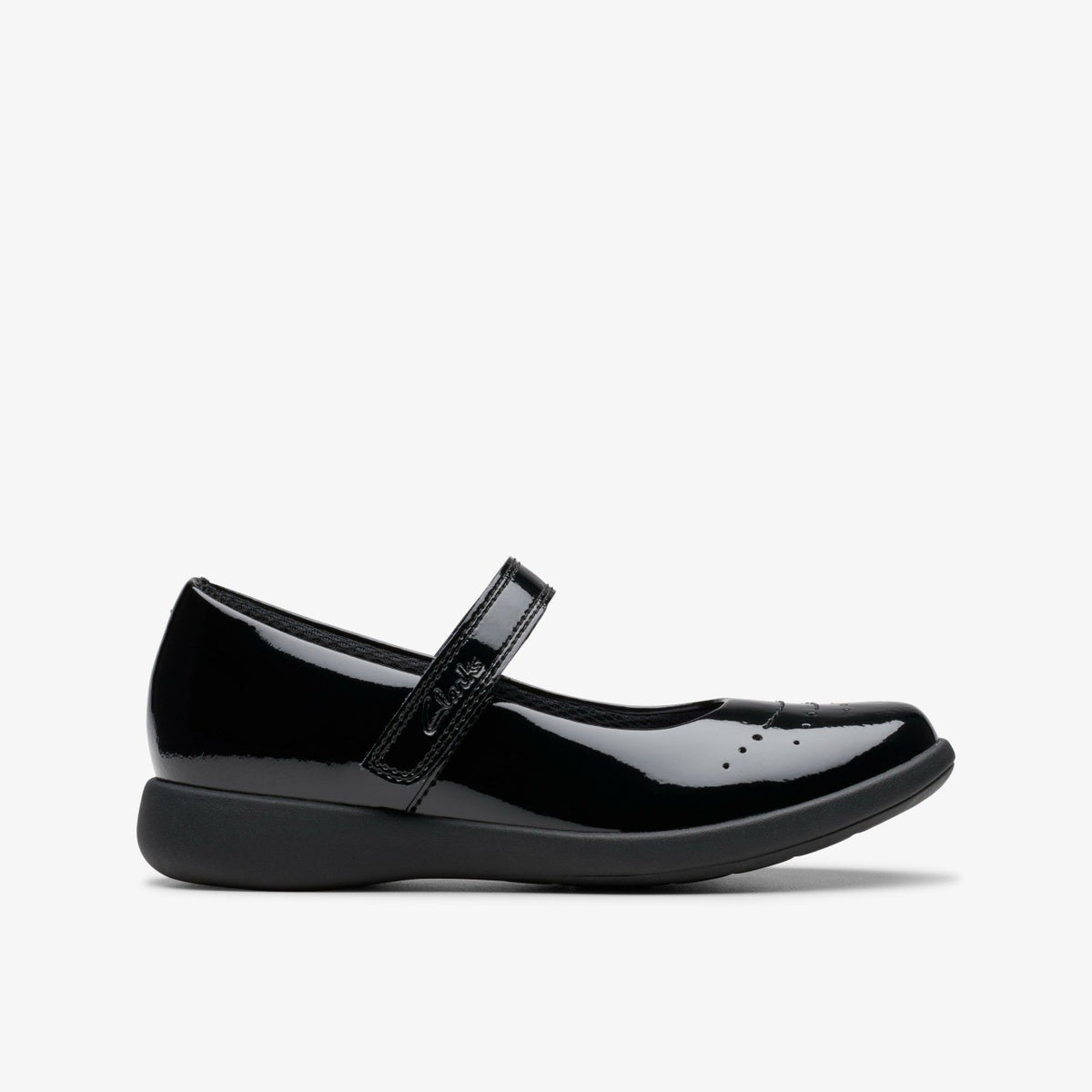 Clarks Etch Gem Kid Black Patent