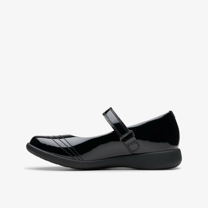 Clarks Etch Gem Kid Black Patent