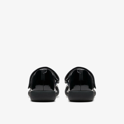 Clarks Etch Gem Kid Black Patent