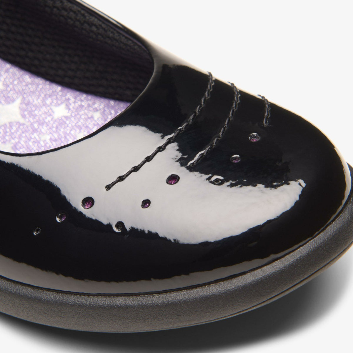 Clarks Etch Gem Kid Black Patent