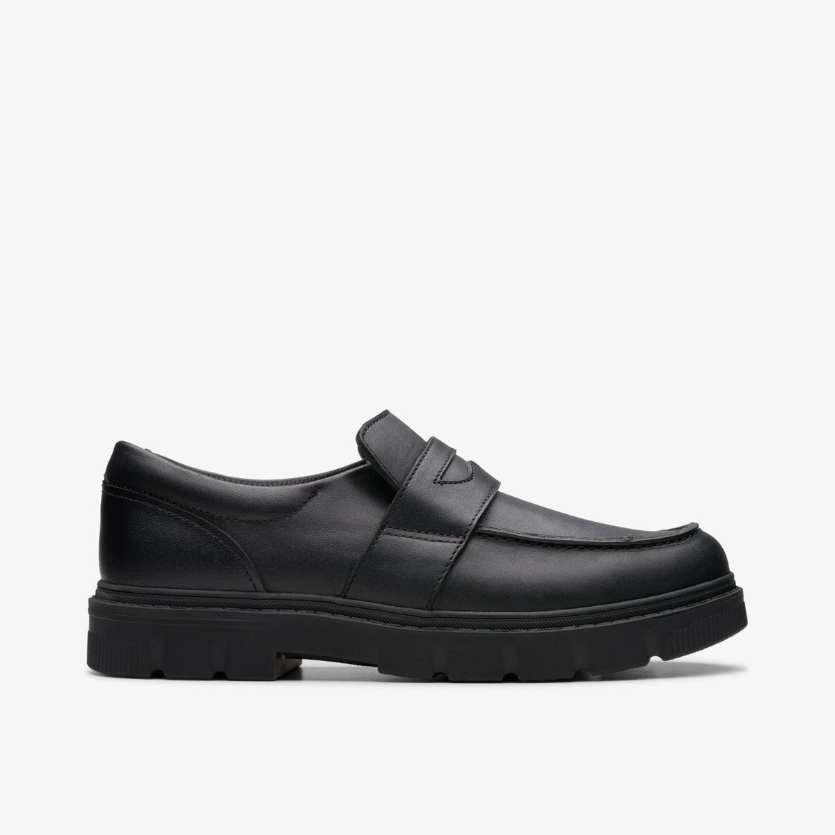 Clarks Lorcam Craft Youth Black Leather