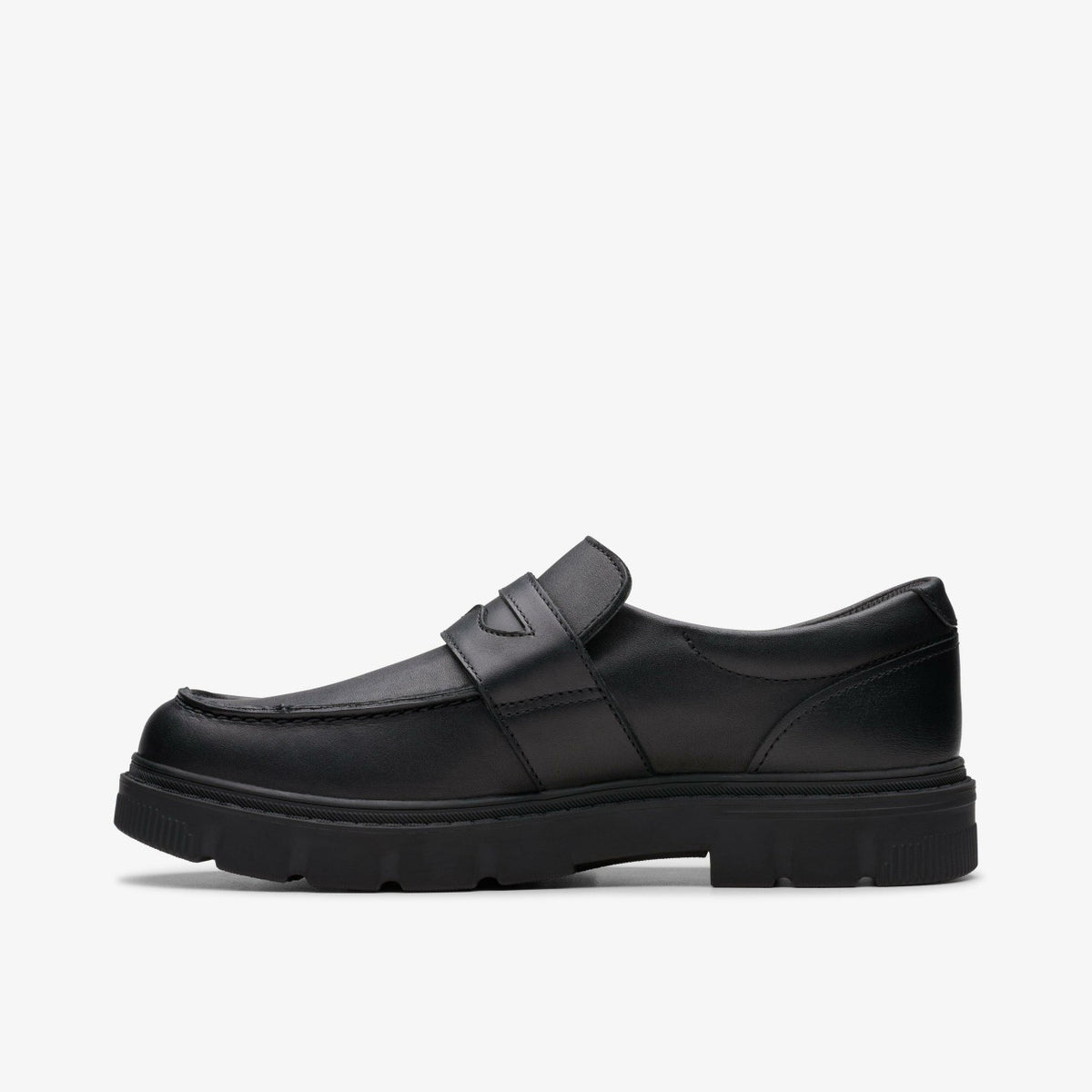 Clarks Lorcam Craft Youth Black Leather