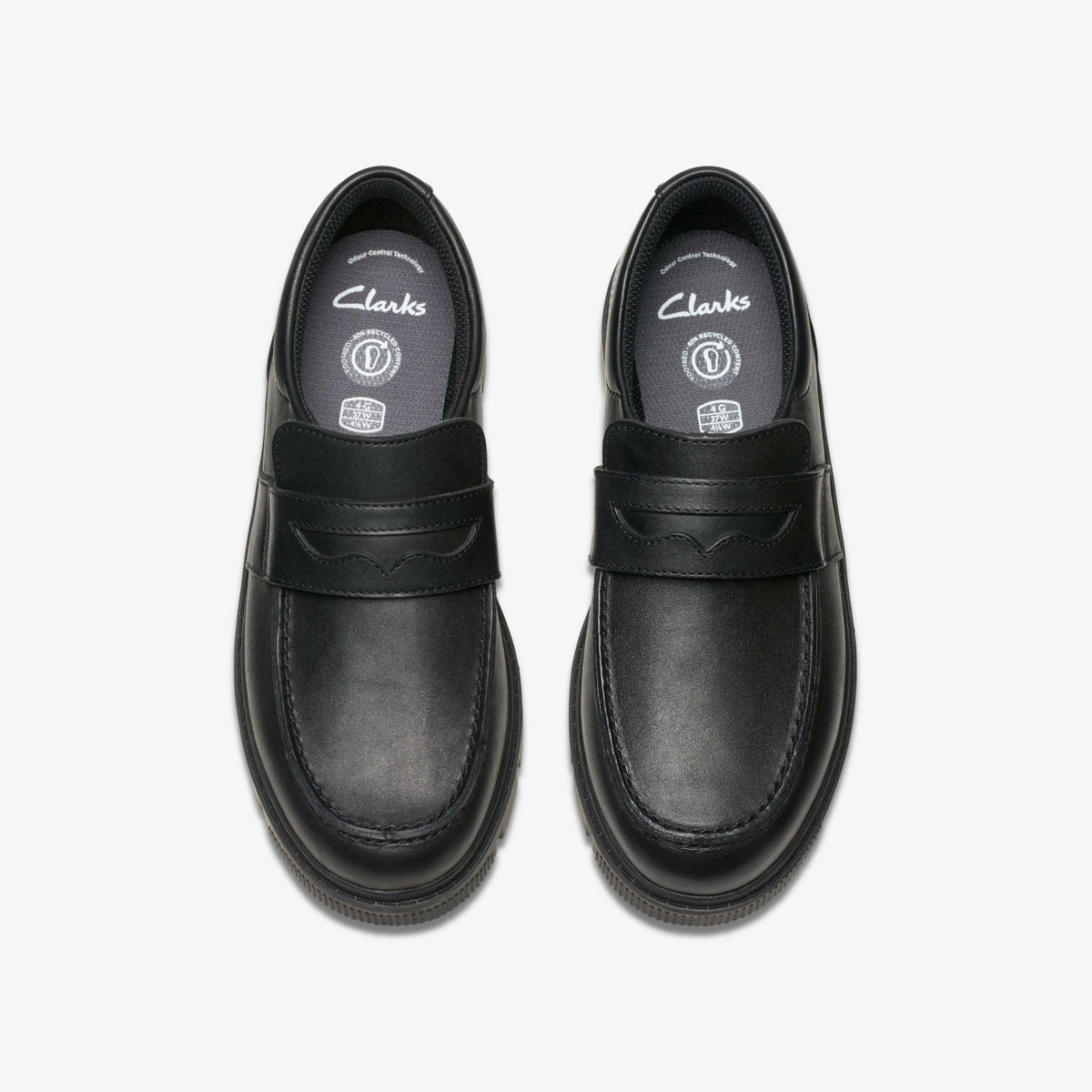 Clarks Lorcam Craft Youth Black Leather