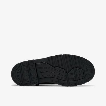 Clarks Lorcam Trail Youth Black Leather