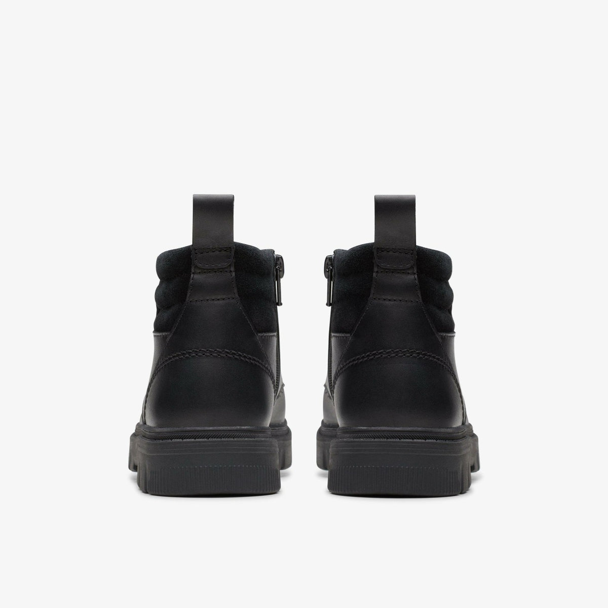 Clarks Lorcam Trail Youth Black Leather