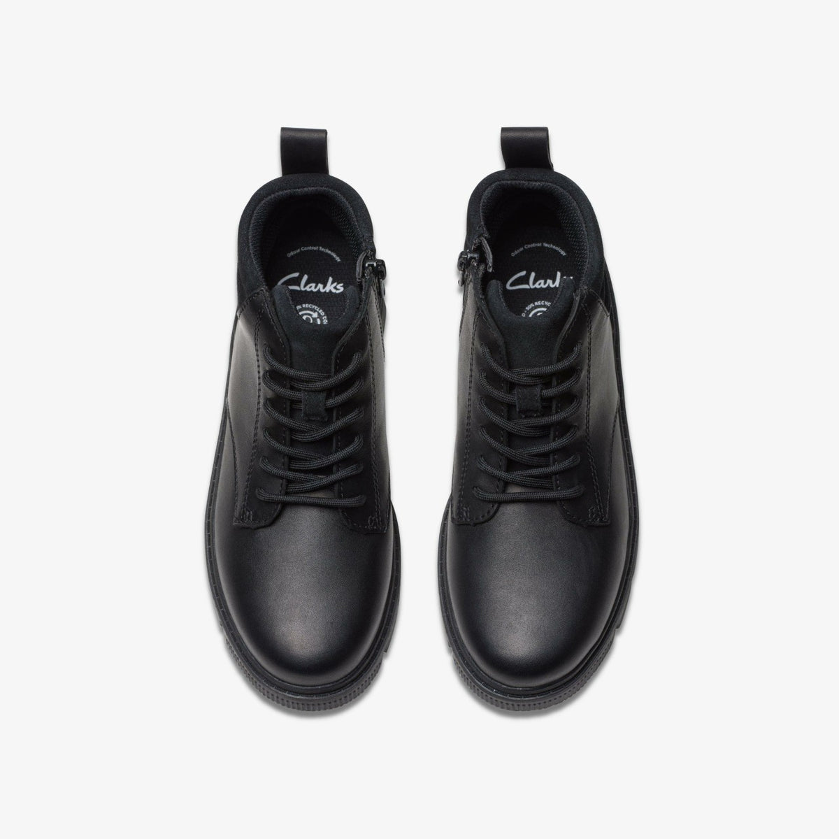 Clarks Lorcam Trail Youth Black Leather