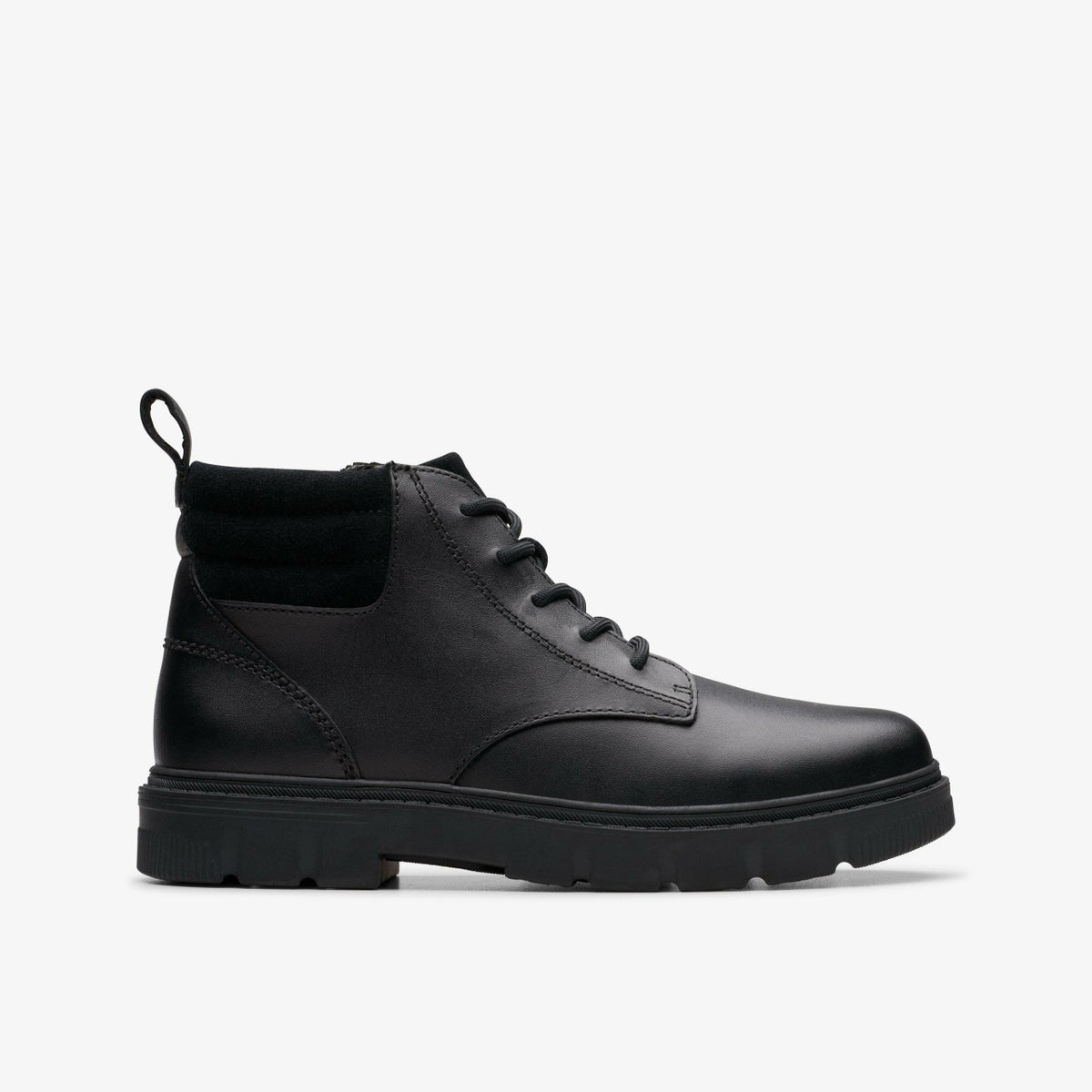 Clarks Lorcam Trail Older Black Leather
