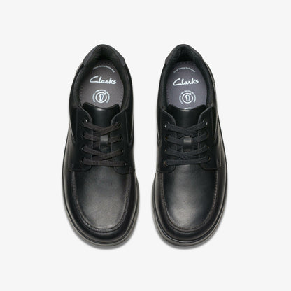Clarks Keelan Flare Youth Black Leather