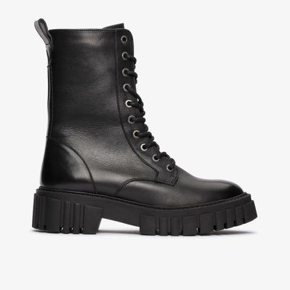 Clarks Page Lace Boot Black Leather
