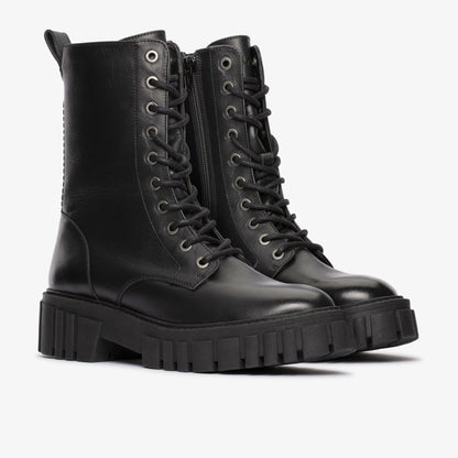 Clarks Page Lace Boot Black Leather