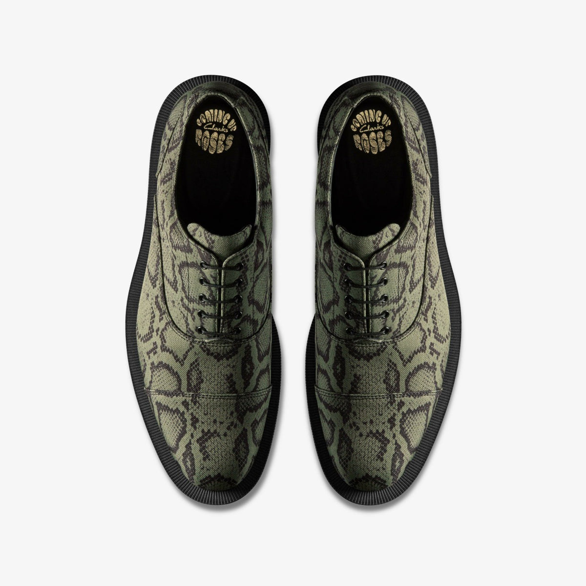 Clarks Martine Rose Oxford 2 Mens Green Textile