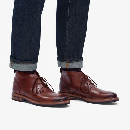 Clarks Aldwin Chukka Mid Tan Leather