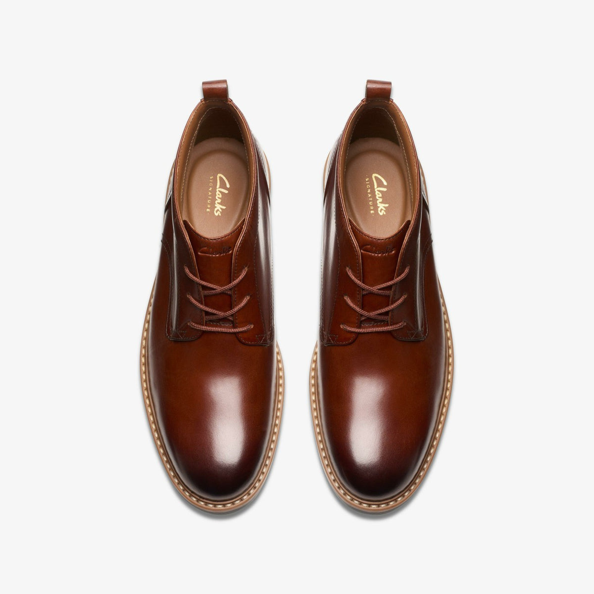 Clarks Aldwin Chukka Mid Tan Leather