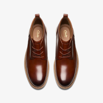 Clarks Aldwin Chukka Mid Tan Leather
