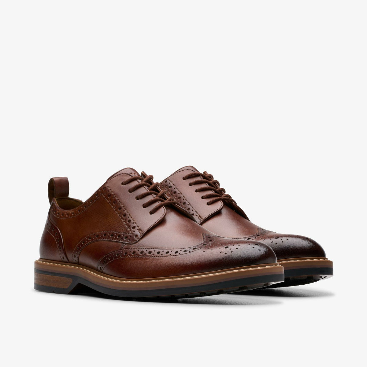 Clarks Aldwin Limit Brogue Mid Tan Leather