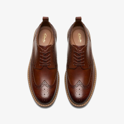 Clarks Aldwin Limit Brogue Mid Tan Leather