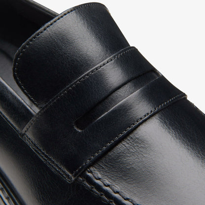 Clarks Aldwin Step Loafer Black Leather