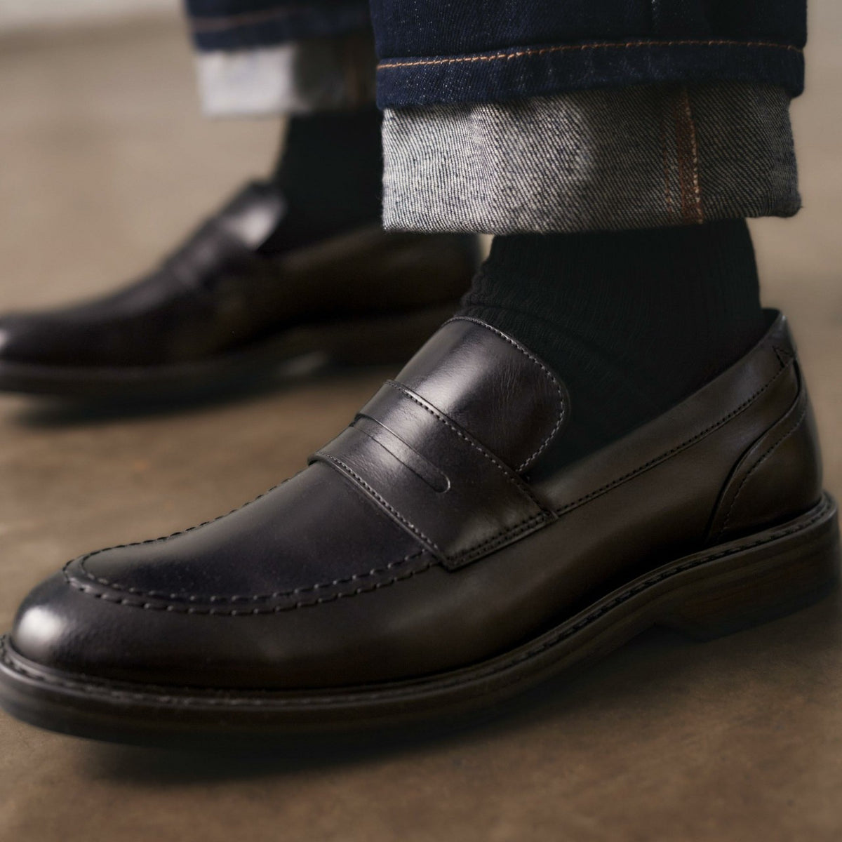 Clarks Aldwin Step Loafer Black Leather