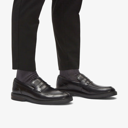 Clarks Aldwin Step Loafer Black Leather