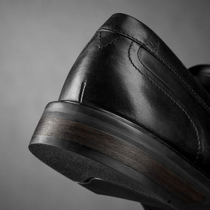 Clarks Aldwin Step Loafer Black Leather