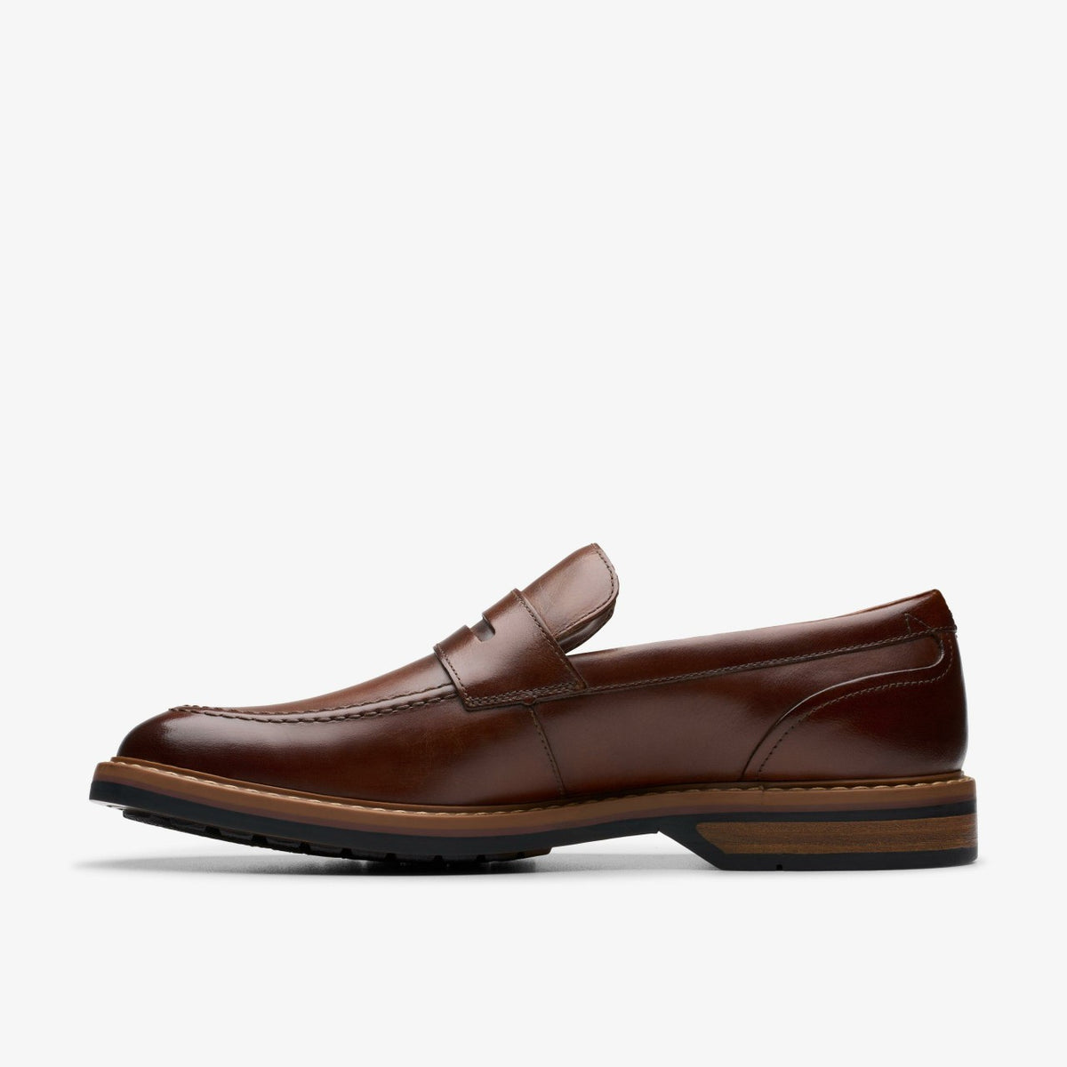 Clarks Aldwin Step Loafer Mid Tan Leather