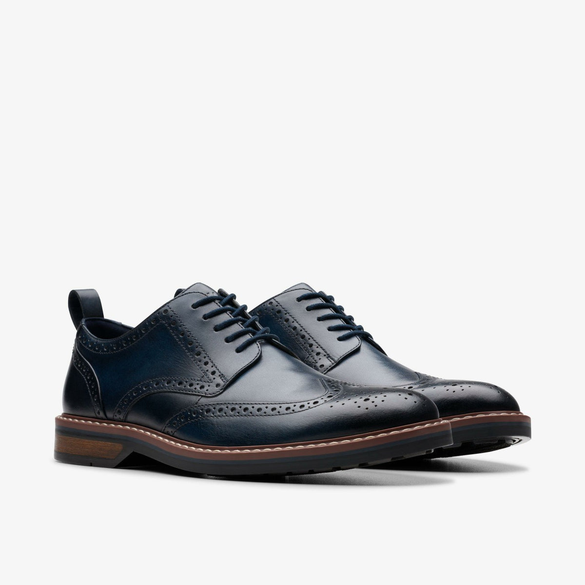 Clarks Aldwin Limit Brogue Navy Leather