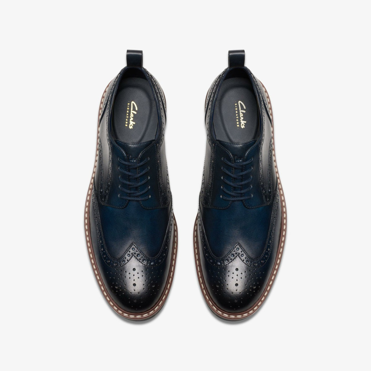 Clarks Aldwin Limit Brogue Navy Leather