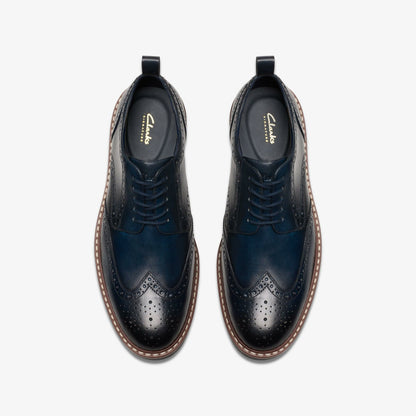 Clarks Aldwin Limit Brogue Navy Leather