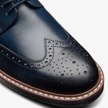 Clarks Aldwin Limit Brogue Navy Leather