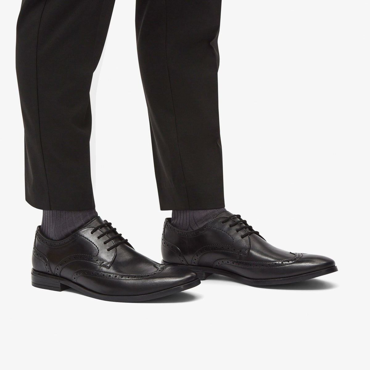 Clarks Brandon Limit Brogue Black Leather
