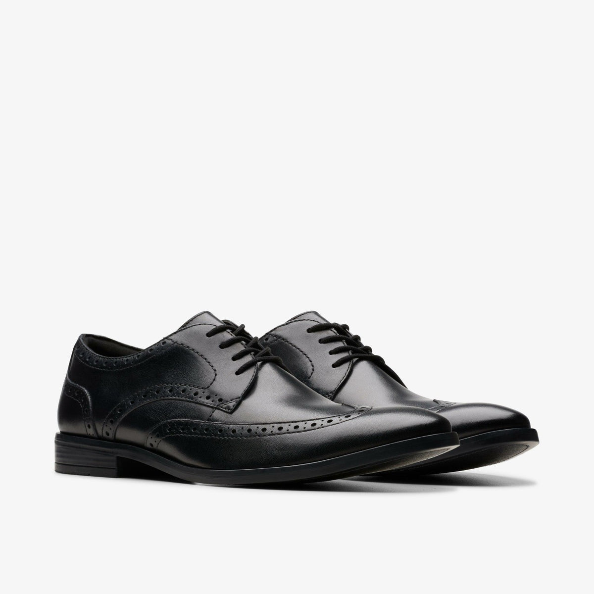 Clarks Brandon Limit Brogue Black Leather