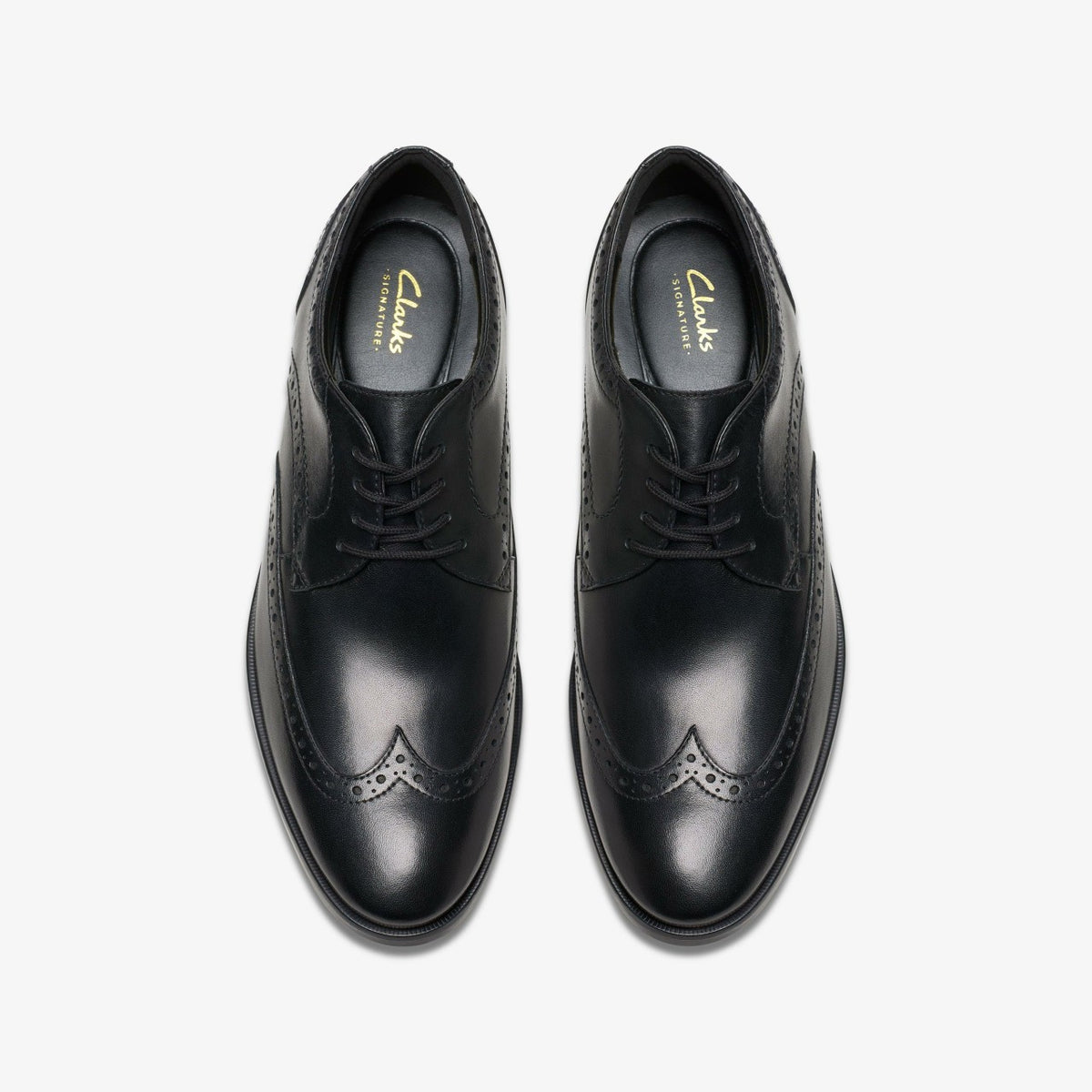 Clarks Brandon Limit Brogue Black Leather
