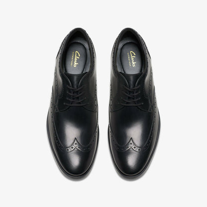 Clarks Brandon Limit Brogue Black Leather