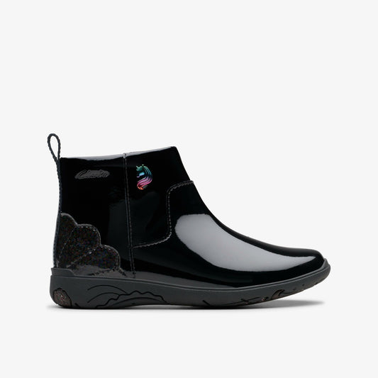 Clarks Relda Glow Kid Black