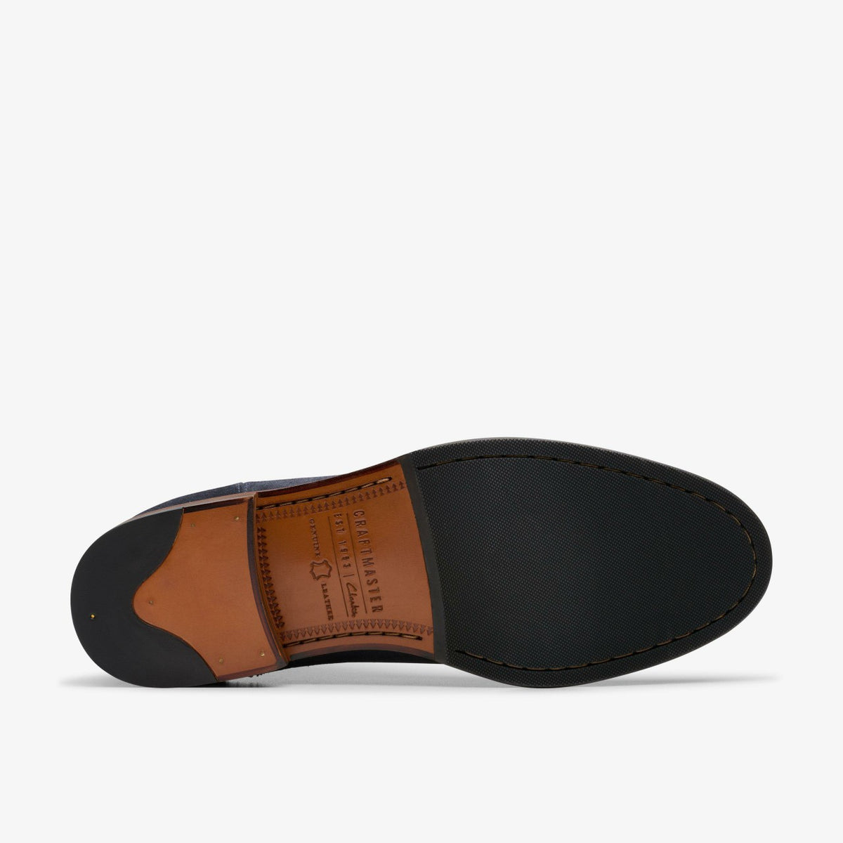 Clarks Craft James Top Chelsea Boot Navy Suede