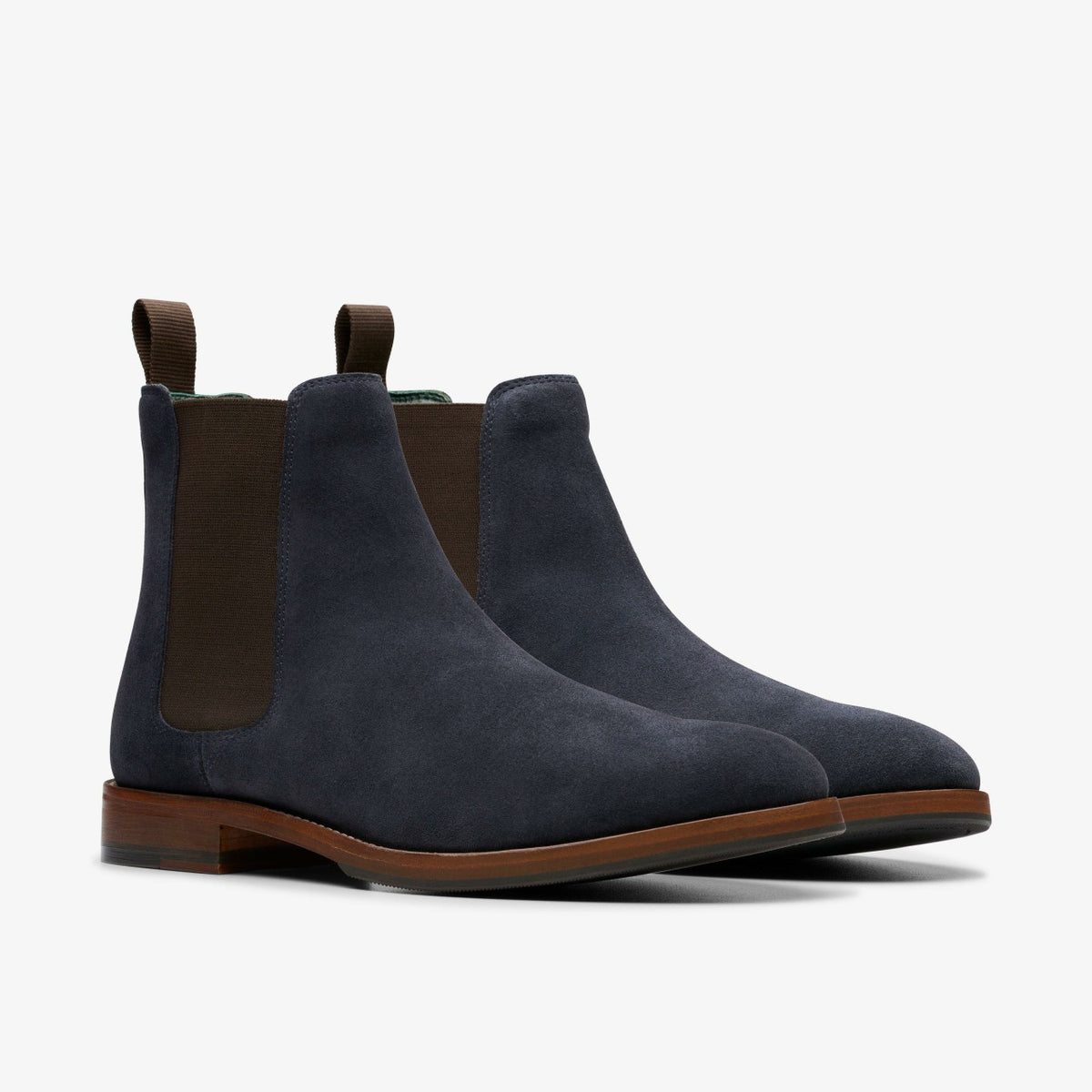Clarks Craft James Top Chelsea Boot Navy Suede