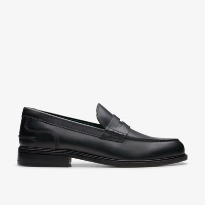 Clarks Craft James Lo Loafer Black Leather