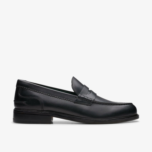 Clarks Craft James Lo Loafer Black Leather
