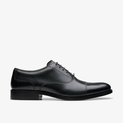 Clarks Craft James Cap Black Leather