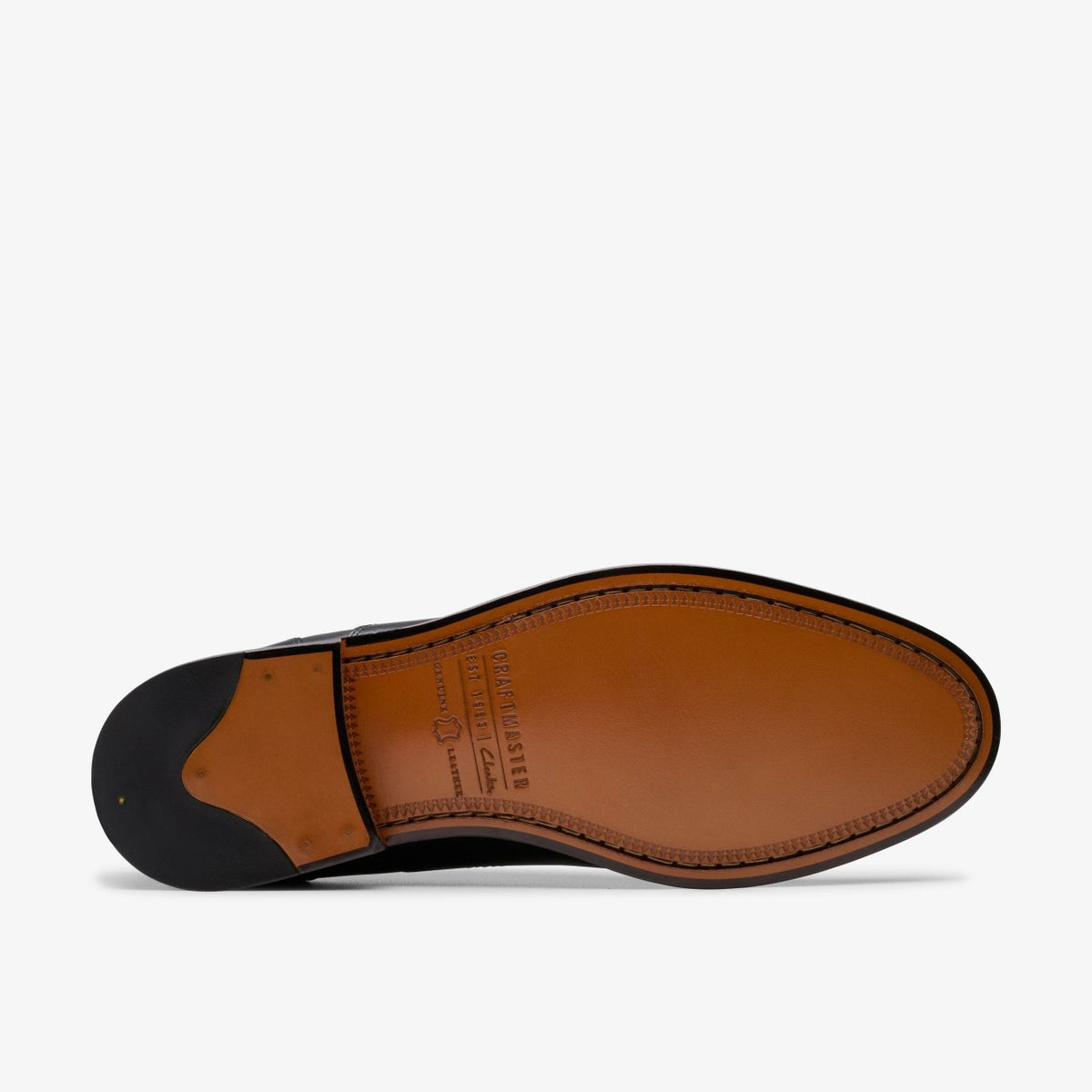 Clarks Craft James Cap Black Leather