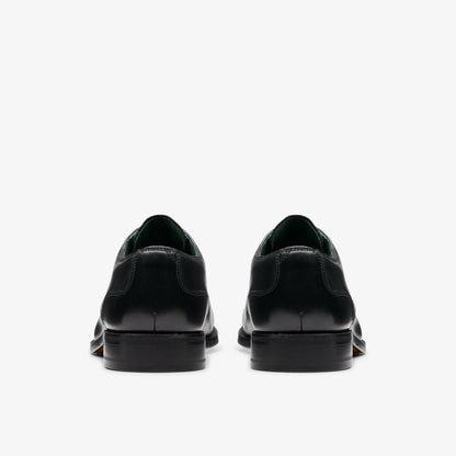 Clarks Craft James Cap Black Leather