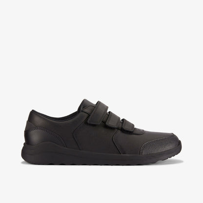 Clarks Daze Step 2 Youth Black Leather