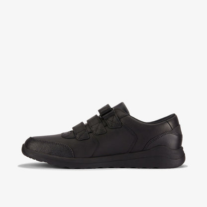 Clarks Daze Step 2 Youth Black Leather
