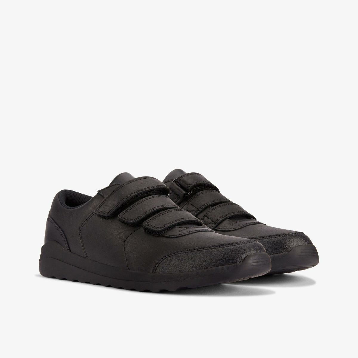 Clarks Daze Step 2 Youth Black Leather
