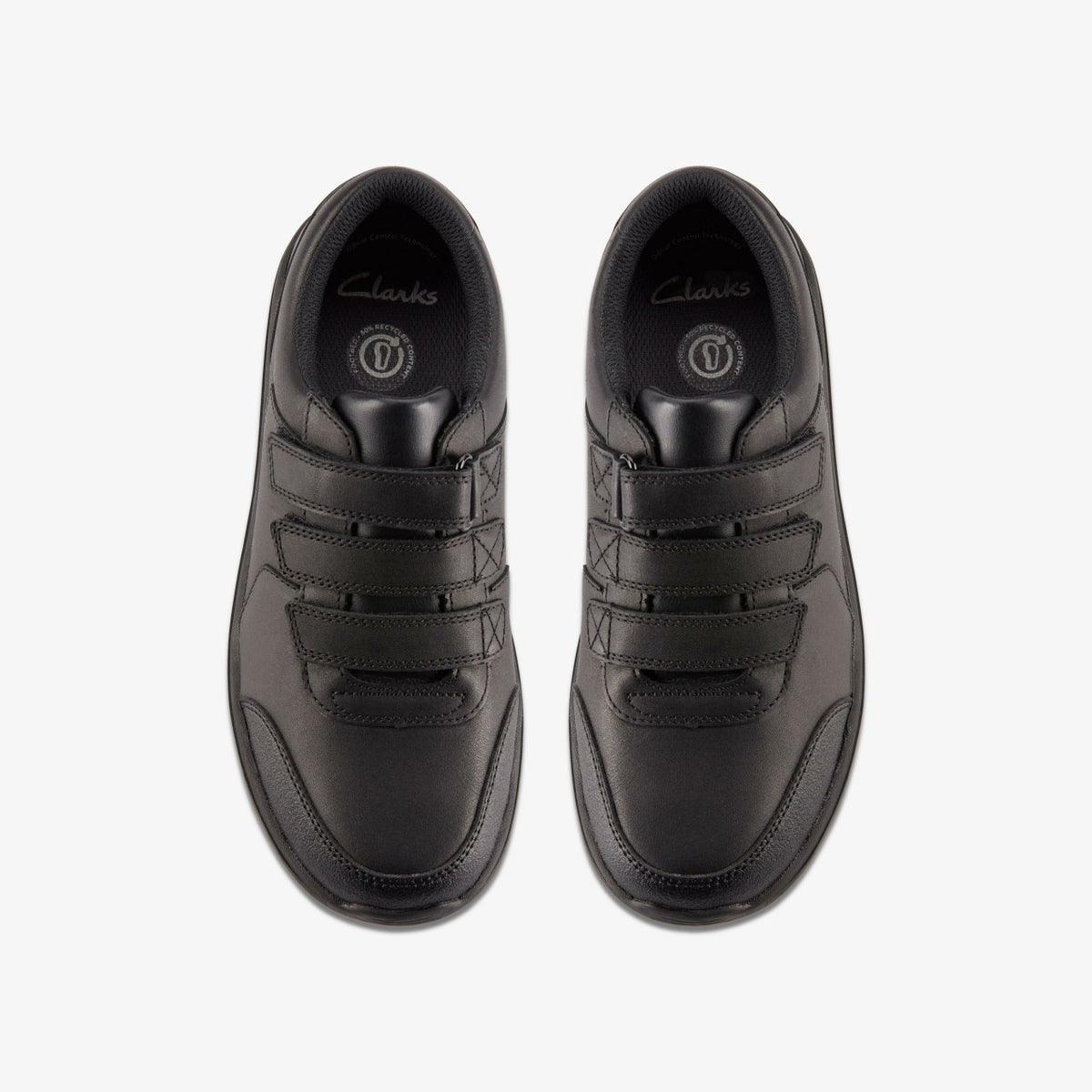 Clarks Daze Step 2 Youth Black Leather
