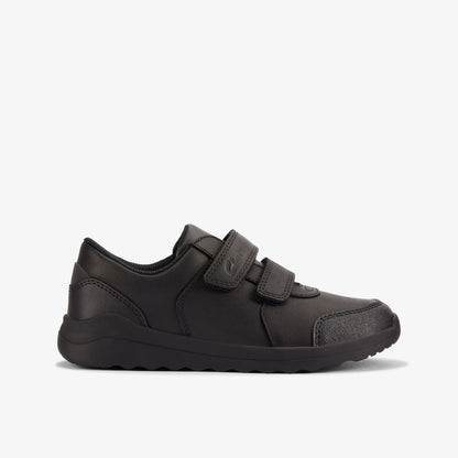 Clarks Daze Step 2 Kid Black Leather